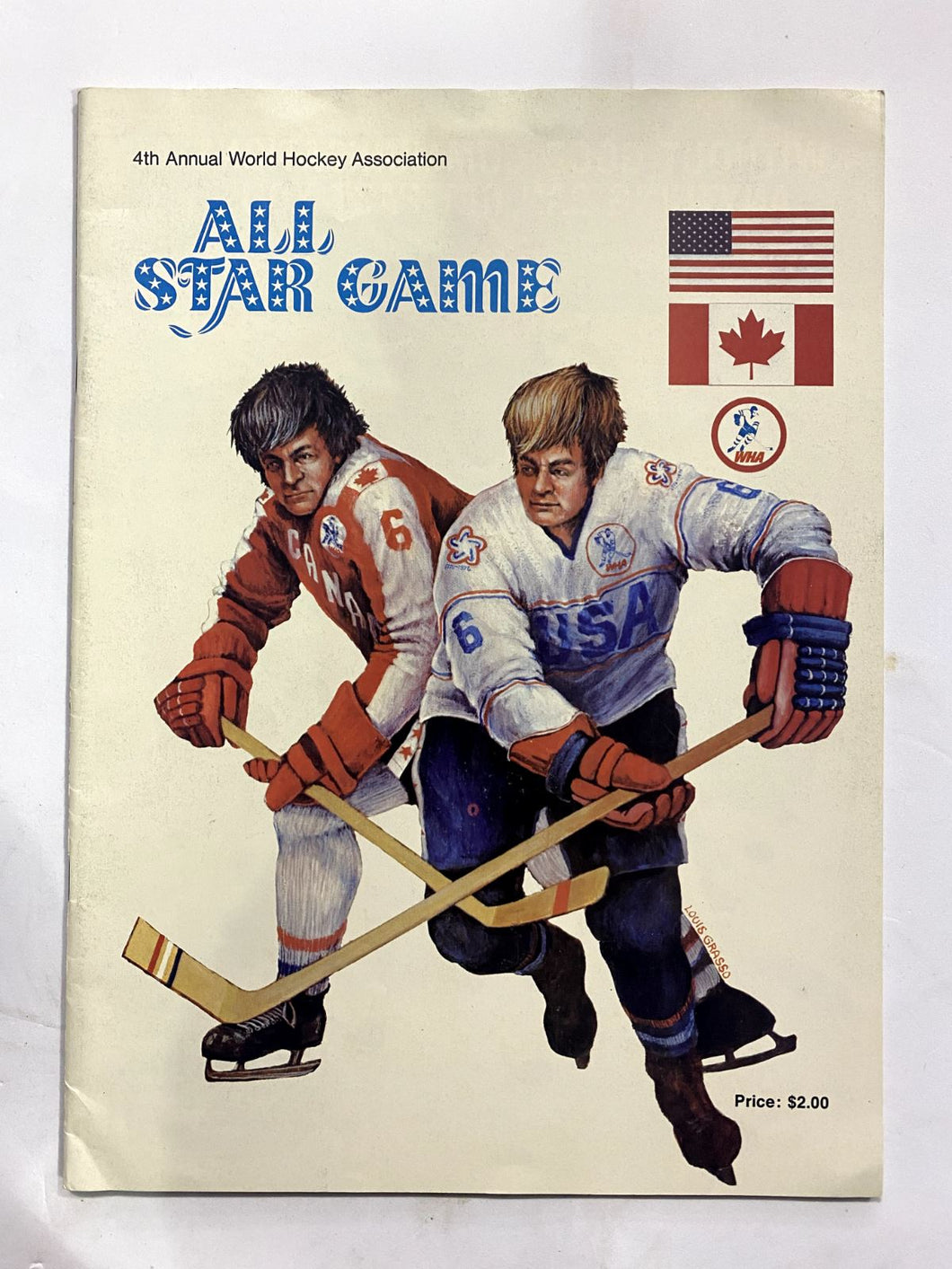 1975-76 4th Annual WHA ALL STAR GAME PROGRAM