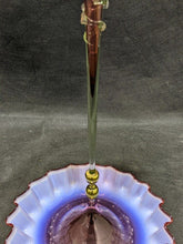 Load image into Gallery viewer, Vintage Cranberry Opaline Glass Single Stem Epergne Vase With Bowl - 22.5&quot; Tall

