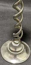 Load image into Gallery viewer, Tall Silver Tone Twisted Shaft Candle Stick Holder - 20.5&quot;
