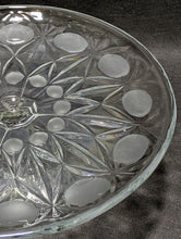 Load image into Gallery viewer, Pressed Glass Round Topped Pedestal Cake Plate
