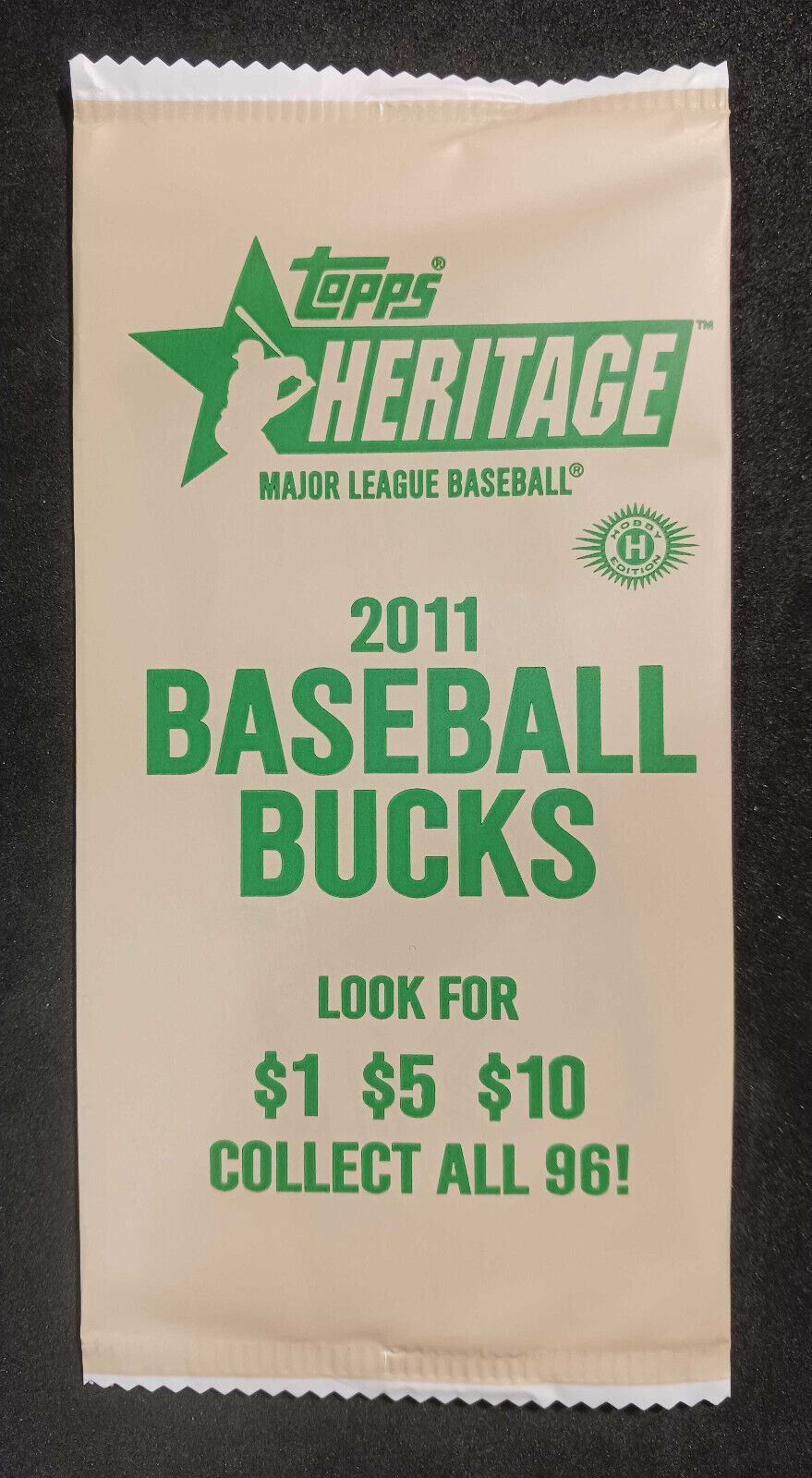 2011 Topps Heritage Baseball Bucks Unopened Pack Rare