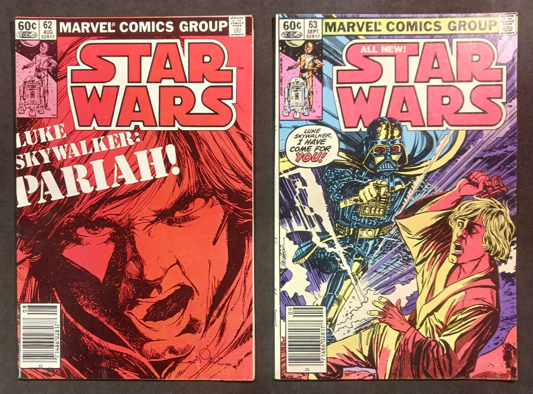 Marvel Comics Star Wars Issues #62 and 63 US Newsstand