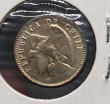 Load image into Gallery viewer, 1910 Chile Silver 5 Centavos Coin
