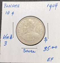 Load image into Gallery viewer, 1904 Panama Silver 10 Cent Coin
