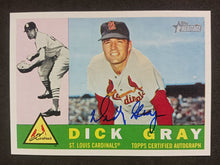 Load image into Gallery viewer, 2009 Topps Heritage Clubhouse ROA-DG Blue Ink Signed Dick Gray Baseball Card
