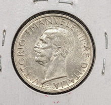 Load image into Gallery viewer, 1928 -R Italy Silver 5 Lira Coin
