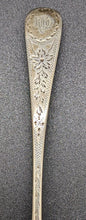 Load image into Gallery viewer, 1836, Hallmarked, London Made, WJ Maker Sterling Silver Engraved Detail Teaspoon
