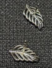 Load image into Gallery viewer, PANDORA Sterling Silver &amp; Diamond Leaf Stud Earrings
