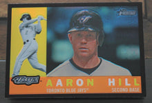 Load image into Gallery viewer, 2009 Topps Heritage Chrome Aaron Hill Black Refractor SSP 43/60 CHR141
