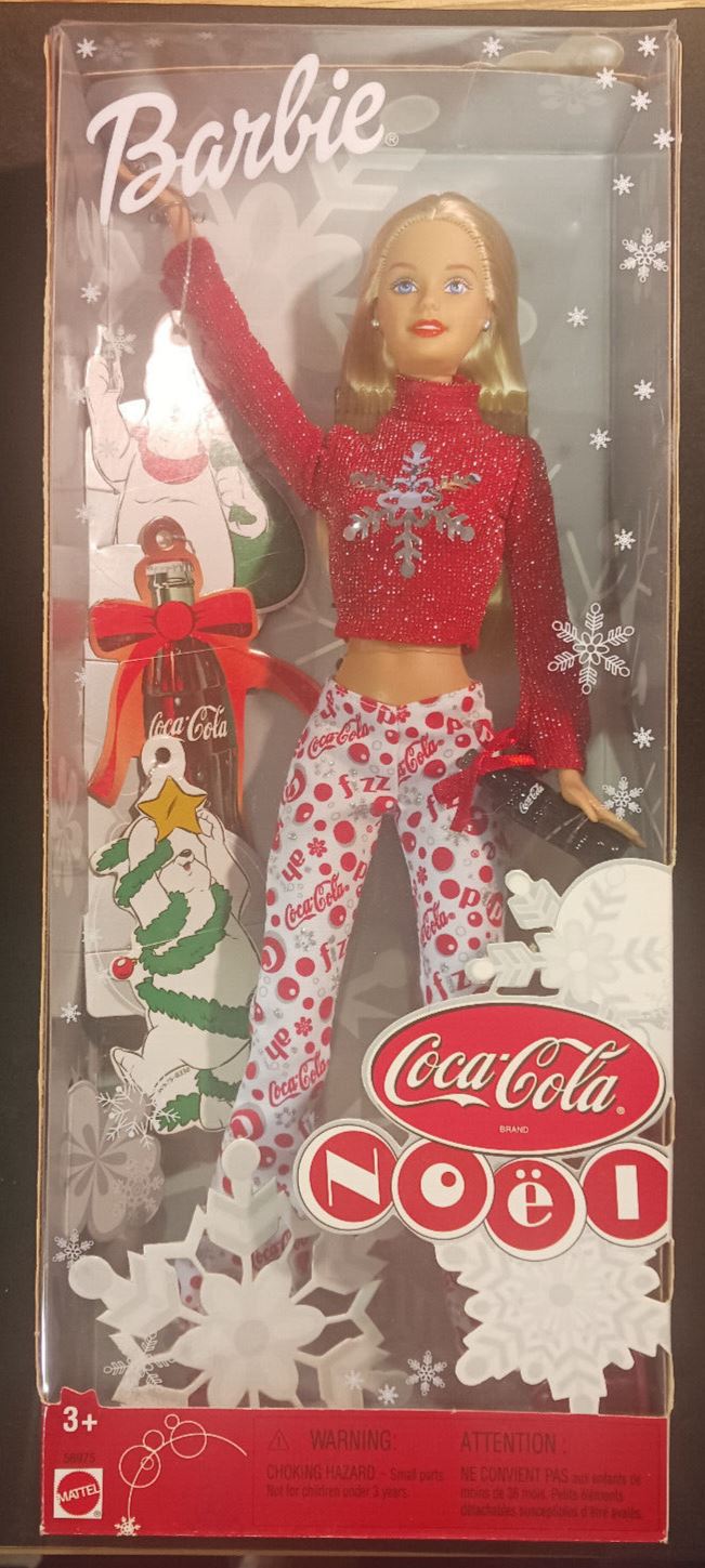2002 Mattel Vintage Coca-Cola Noel Barbie New In Box