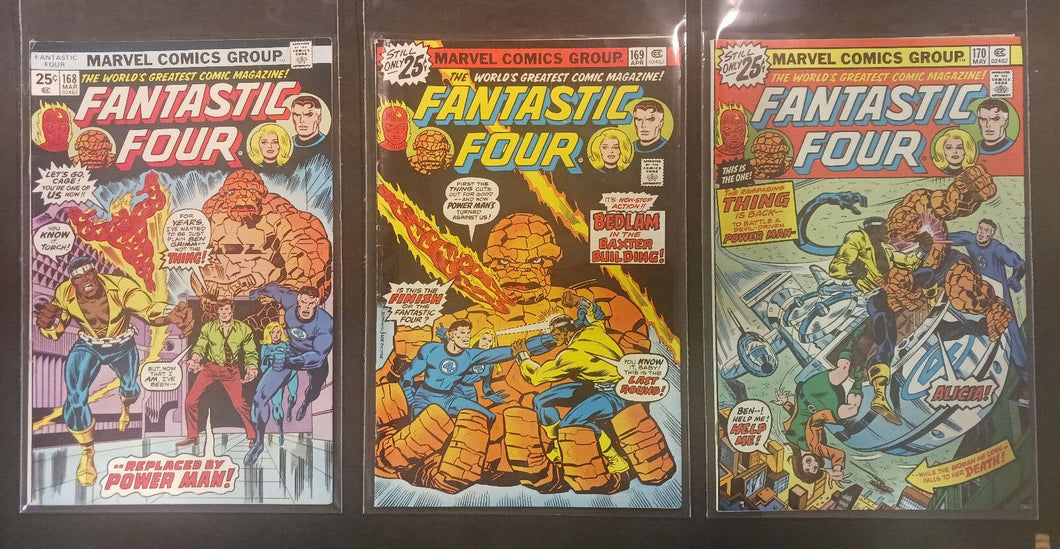 Marvel Comics Fantastic Four Issue #168, 169 and 170