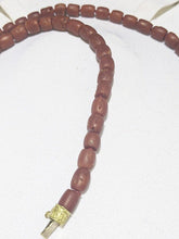 Load image into Gallery viewer, Natural Red Coral Bead Necklace / Strand With 18 Kt Gold Clasp - 24&quot;
