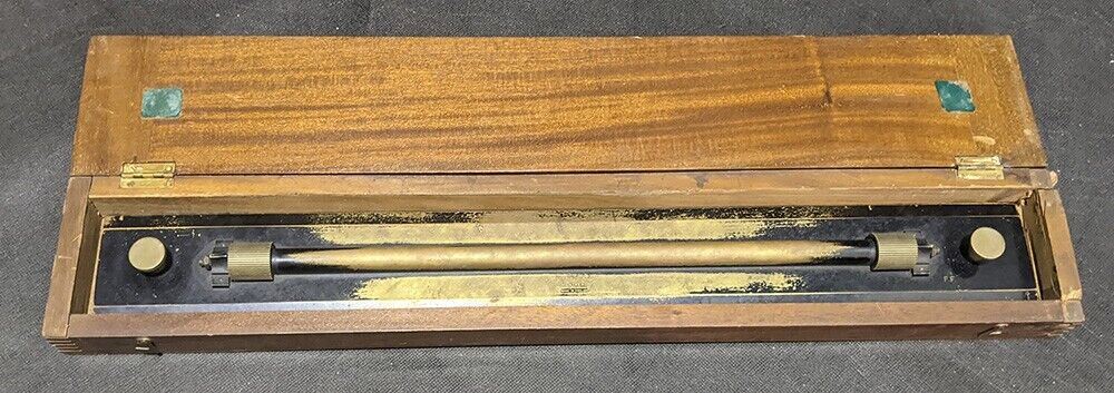 Vintage Navigation Rolling Ruler in Case - Harrison & Co. Montreal - Made in UK