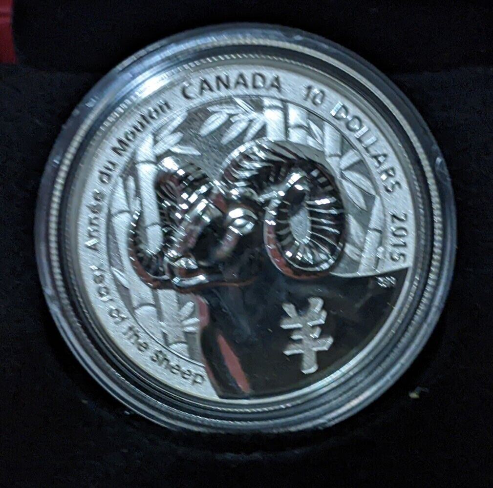 2015 Canada .9999 Fine Silver $10 Coin - Year of the Sheep