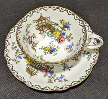 Load image into Gallery viewer, Aynsley Bone China Tea Cup &amp; Saucer Set -- Pagoda - A3953
