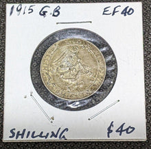 Load image into Gallery viewer, 1915 UK - Great Britain - Silver One Shilling Coin in 2x2
