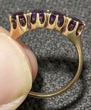 Load image into Gallery viewer, 10 Kt Yellow Gold 4 Claw Set Amethyst Stone Ring - Size 6.75
