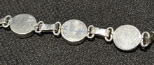Load image into Gallery viewer, Sterling Silver &amp; Black Enamel Toggle Clasp Bracelet - 7.5&quot;
