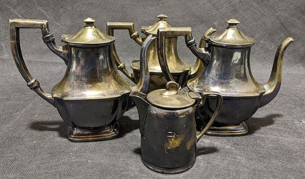 Lot Of Canadian National Railway - C.N.R. Silver Plated Creamer & Tea Pots