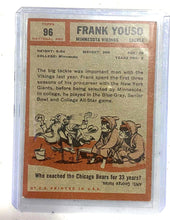 Load image into Gallery viewer, 1962 Topps Football Card Frank Youso Minnesota Vikings #96
