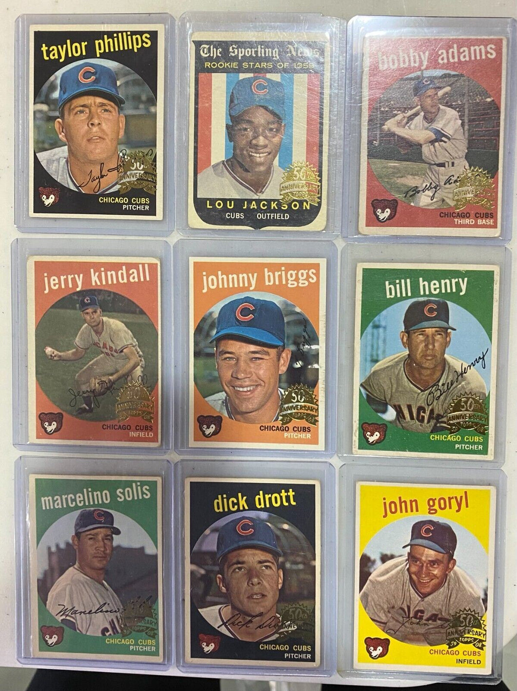 2008 Topps Heritage 50th Anniversary 1959 Buybacks Chicago Cubs #15-#274