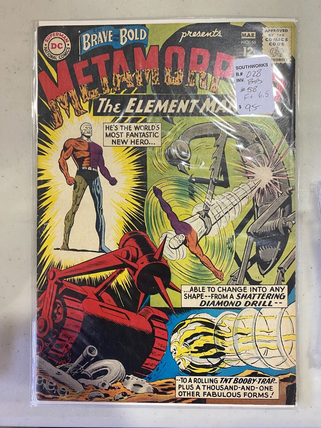 1965 DC Comics Metamorphio The Element Man Issue 58