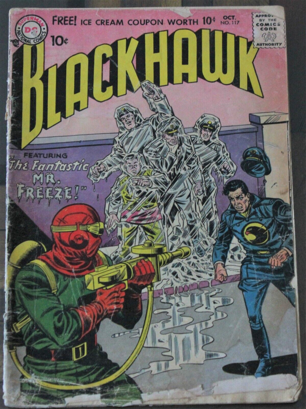 Blackhawk (1944 1st Series) #117, 1st Mr. Freeze Prototype