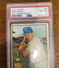 Load image into Gallery viewer, 1961 Topps Ron Santo All-Star Rookie #35 PSA EX-MT 6
