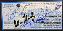 Load image into Gallery viewer, 1997 Ritz Banquet Hall Ticket Signed by Toronto Maple Leaf Stanley Cup Champs
