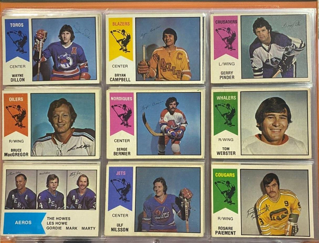 1973-74 O-Pee-Chee WHA Hockey Trading Cards Set