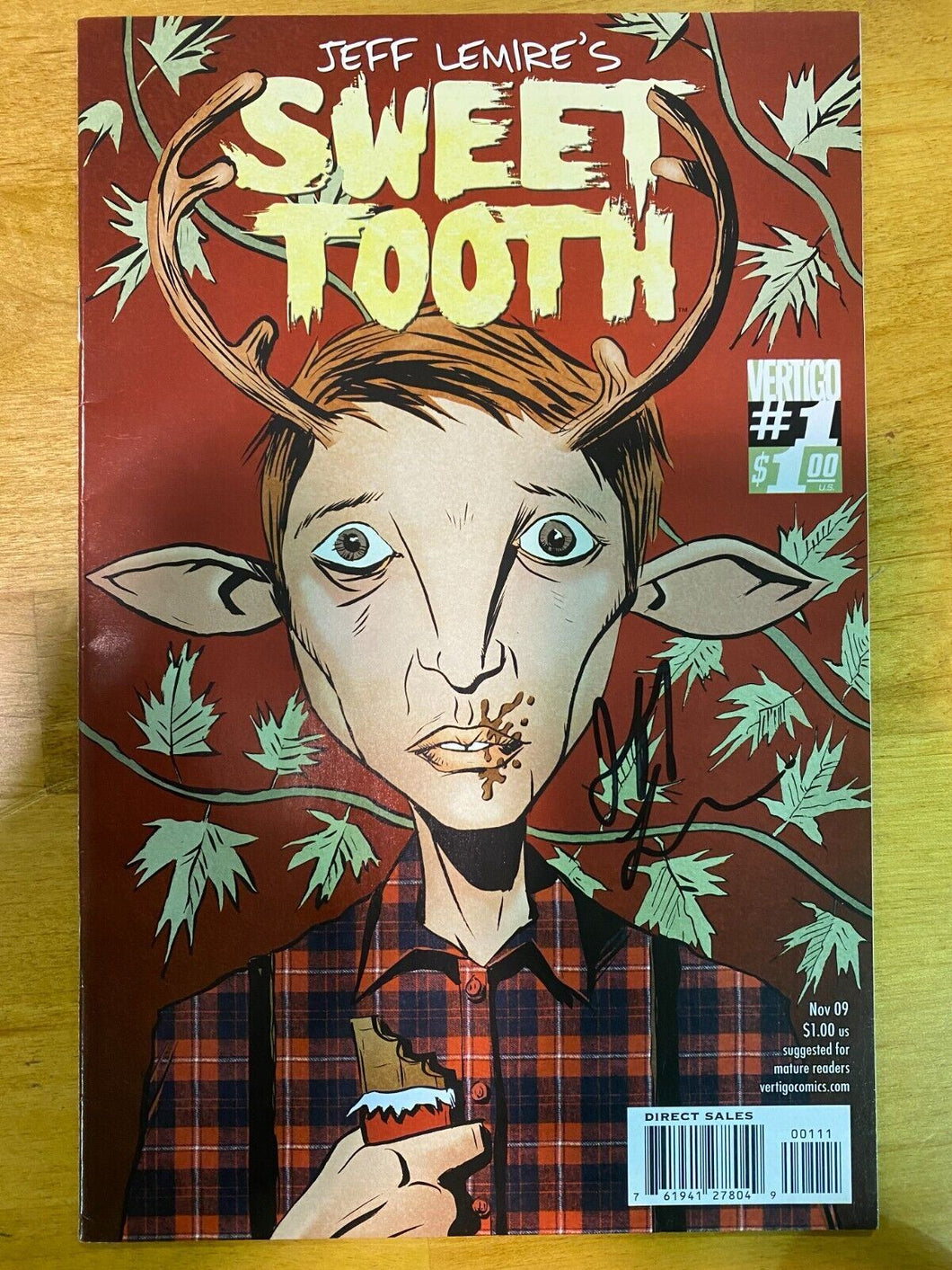 Vertigo Jeff Lemire's Sweet Tooth Issue 1 Signed by Author