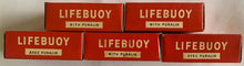 Load image into Gallery viewer, Vintage Pack of 5 Lifebuoy Soap Bars Made in Canada Unopened/Unused
