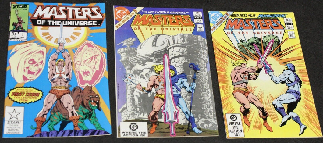 Masters of the Universe (1986 Marvel/Star Comics) #1 and 2-3 from Mini Series