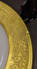Load image into Gallery viewer, 2 Heavy Gold Rimmed Bone China Plates by Limoges - Bouquet Center
