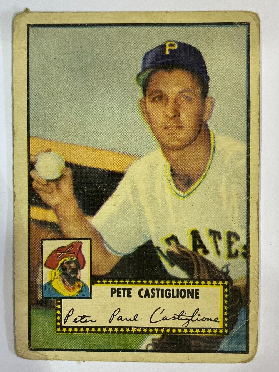 1952 Topps Baseball Card Peter Paul Castiglione #260
