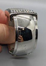 Load image into Gallery viewer, Unbranded Fashion Bangle Wrist Watch - Silver Tone Bracelet - Crystals on Bezel
