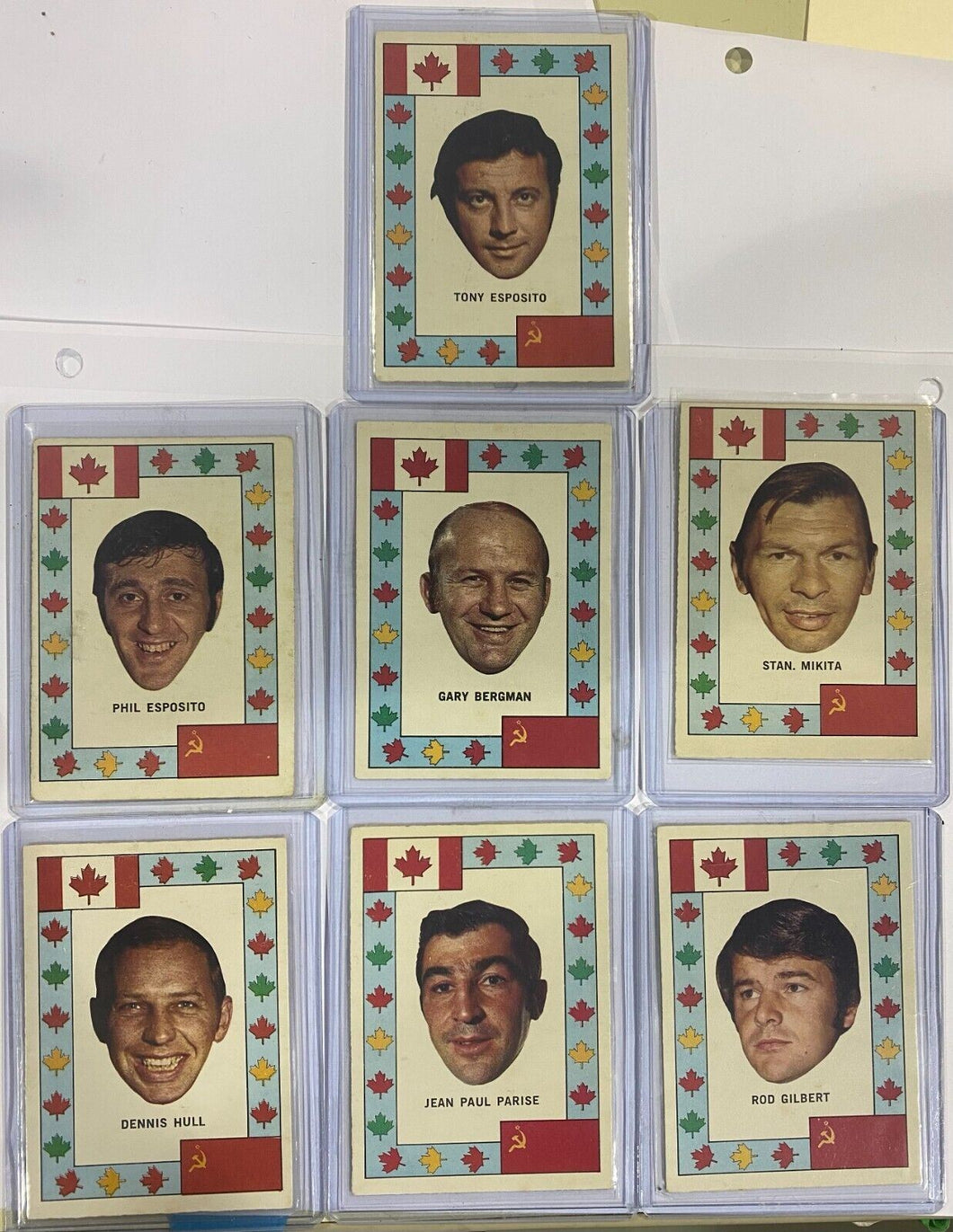 1972 O-Pee-Chee Canada Cup Canada-Russia Series Hockey Cards Lot of 7 Cards
