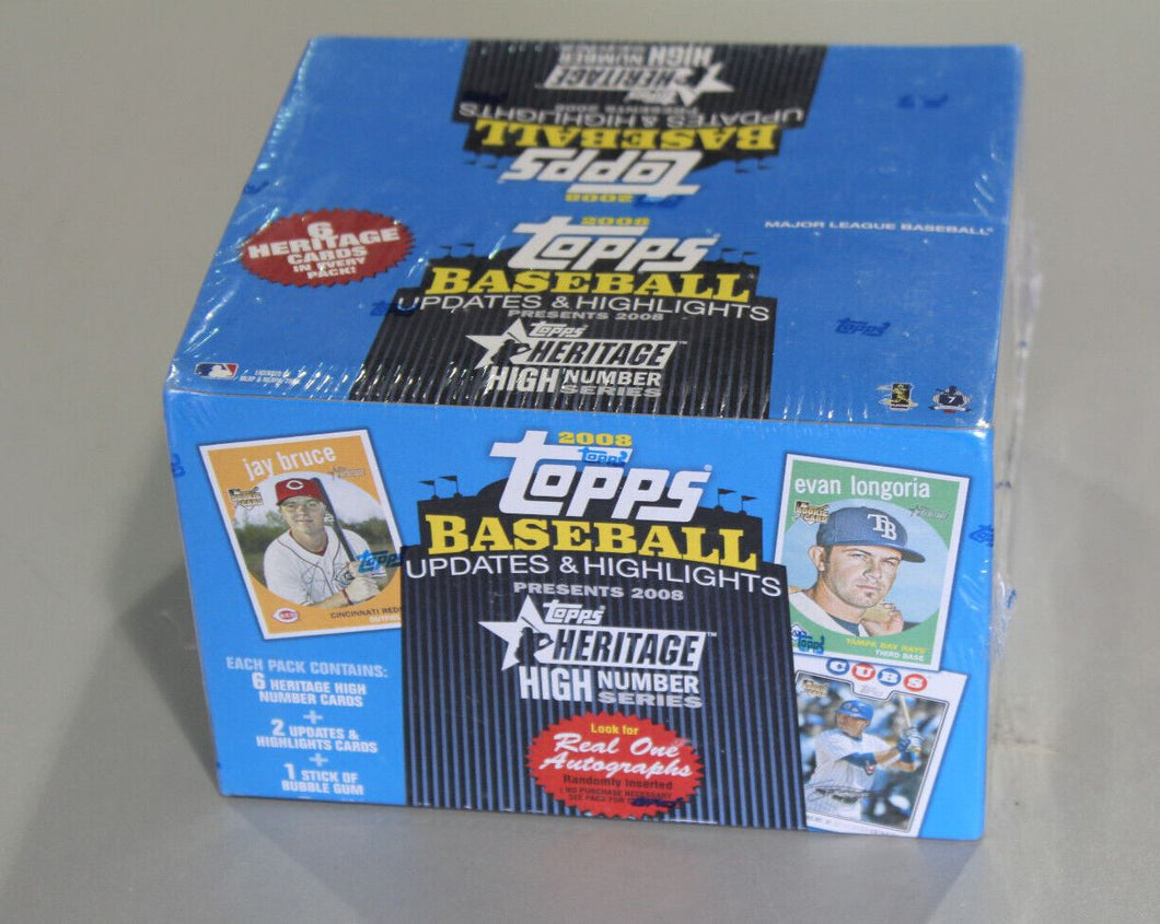 2008 Topps Baseball Updates & Highlights, Heritage High # Series 24 Packs Sealed