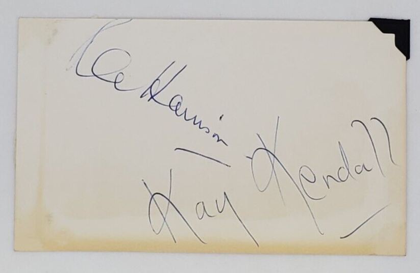 Hollywood Actress Kay Kendall Autographed Note