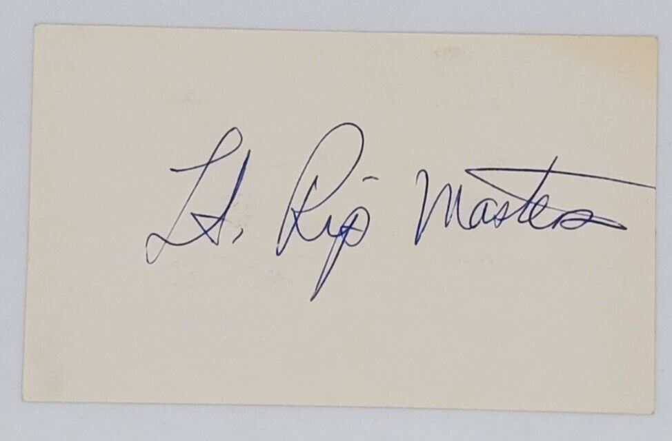 Hollywood Celebrity Lt. Rip Masters Autographed Note