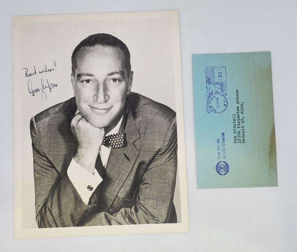 Hollywood Entertainer Garry Moore Autographed Photo & Note