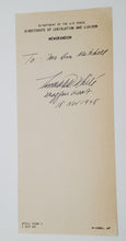 Load image into Gallery viewer, 1948 Military Autograph General Thomas D. White Department of the Air Force

