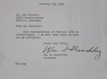 Load image into Gallery viewer, William S. Beardsley Autograph (Governor of Iowa, 1949-1954)
