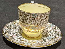 Load image into Gallery viewer, Royal Stafford Bone China Demitasse Cup &amp; Saucer Set - Heavy Gold Detail

