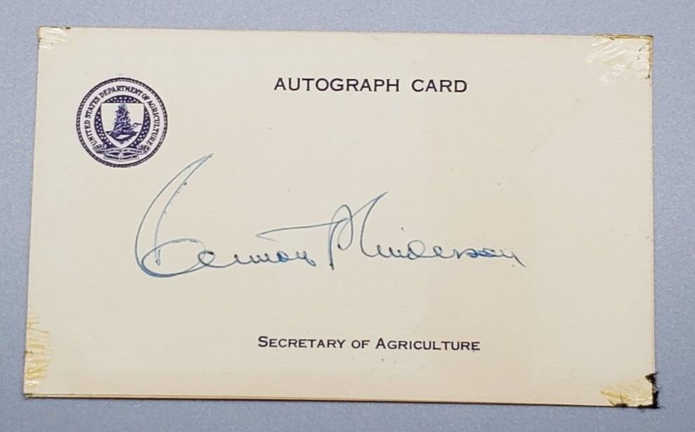 Autograph Secretary of Agriculture Clinton P. Anderson Signed