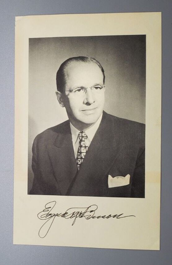 1958 Autographed Photograph Secretary of Agriculture Ezra Taft Benson Signed
