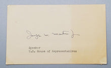 Load image into Gallery viewer, Autograph Speaker US House of Representatives Joseph William Martin Jr. Signed
