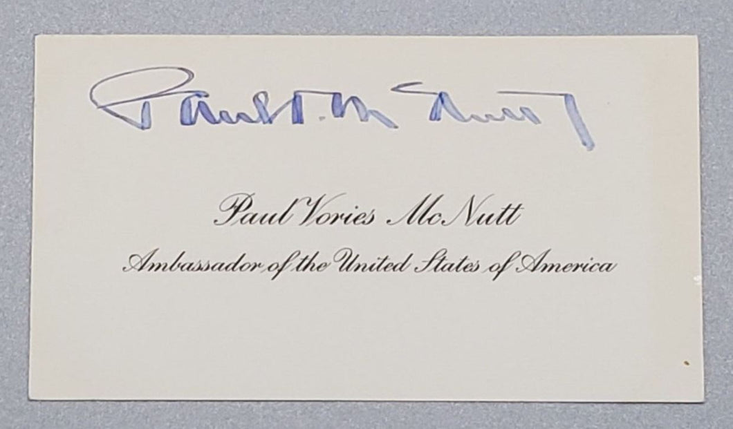 Autograph Ambassador Philippines Paul V. McNutt Signed