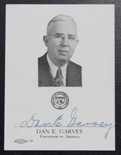 Load image into Gallery viewer, Dan E. Garvey Autograph (Governor of Arizona, 1948-1951)

