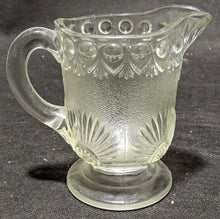 Load image into Gallery viewer, Vintage Pressed Glass Creamer - Shell &amp; Jewel - 4 1/2&quot;
